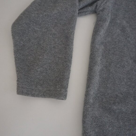Vintage Truly Casual Gray Button Up Fleece Outdoor Thick Long Sleeve Shirt M - Picture 9 of 11